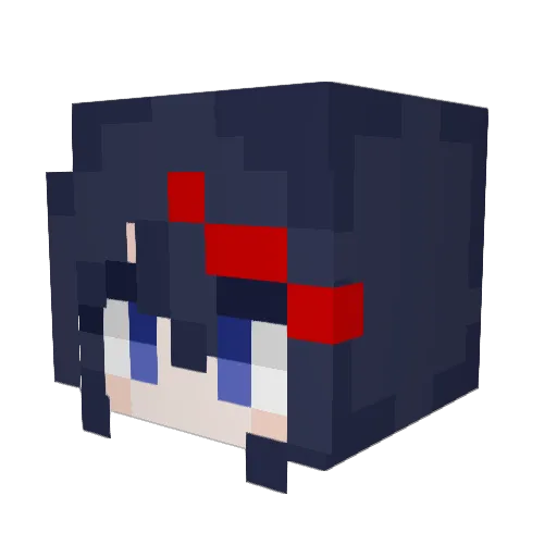 AnderBlyat Minecraft avatar head, 3D render
