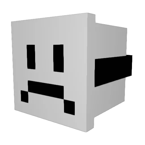AnderJack Minecraft avatar head, 3D render