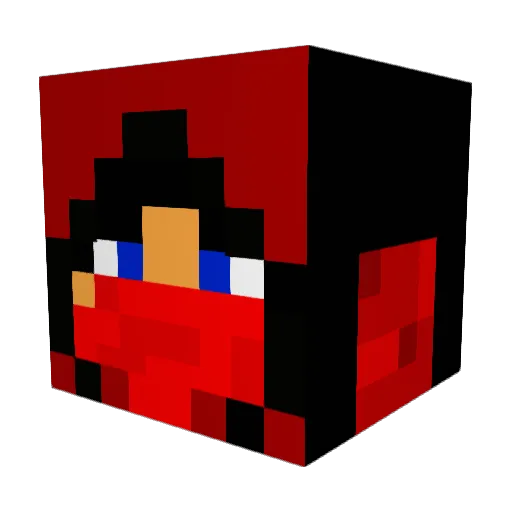AnderKane Minecraft avatar head, 3D render