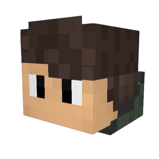 AnderZZ0 Minecraft avatar head, 3D render