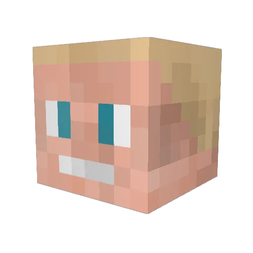 Anderepi Minecraft avatar head, 3D render