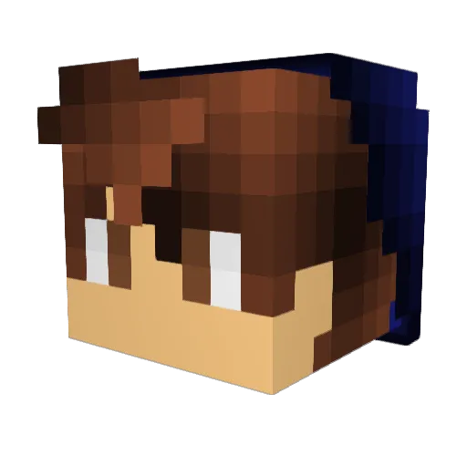 Anders107 Minecraft avatar head, 3D render