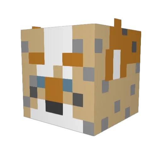 AndersGrey Minecraft avatar head, 3D render