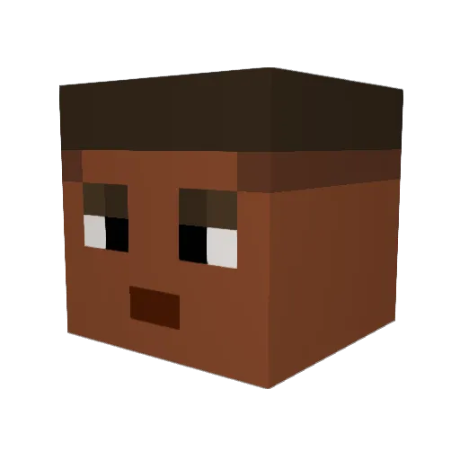 AndersLT Minecraft avatar head, 3D render