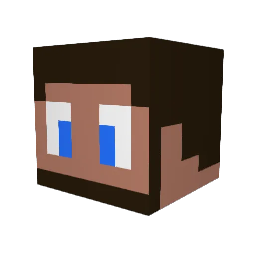 AndersOP Minecraft avatar head, 3D render
