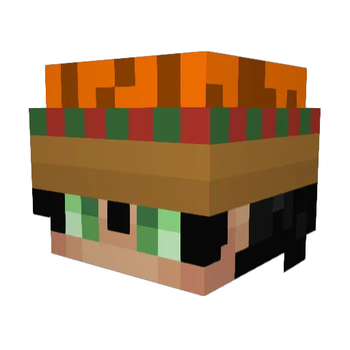 AndersPetee Minecraft avatar head, 3D render