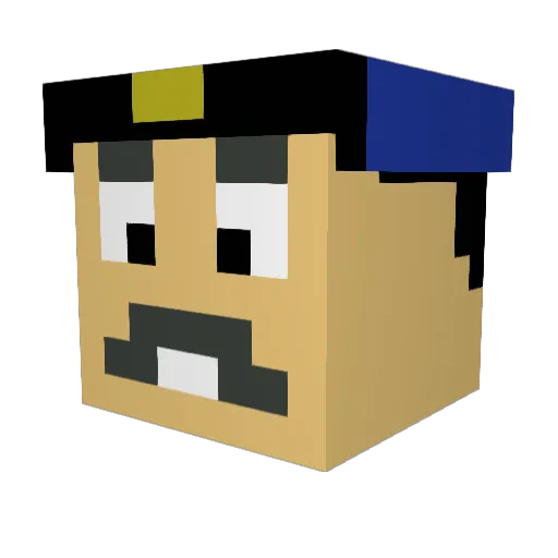 Anders_B_Breivik Minecraft avatar head, 3D render