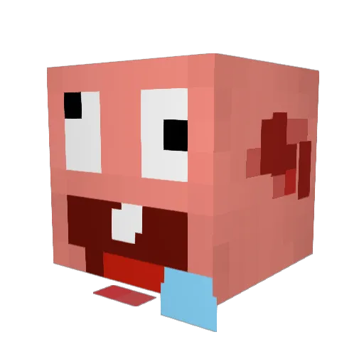 Anders_Banan Minecraft avatar head, 3D render