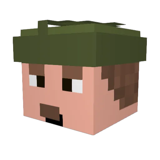 Anders_grr Minecraft avatar head, 3D render