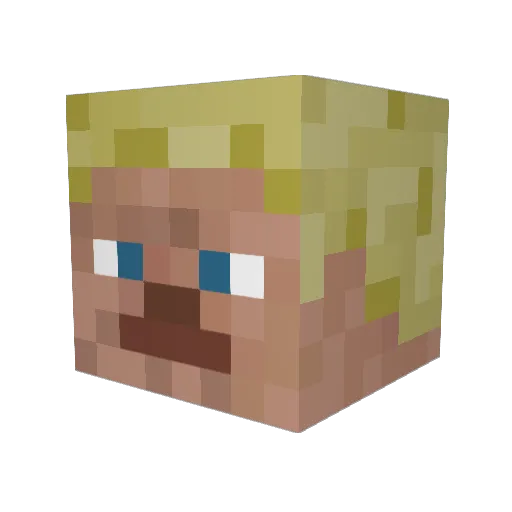 AndersonZR Minecraft avatar head, 3D render
