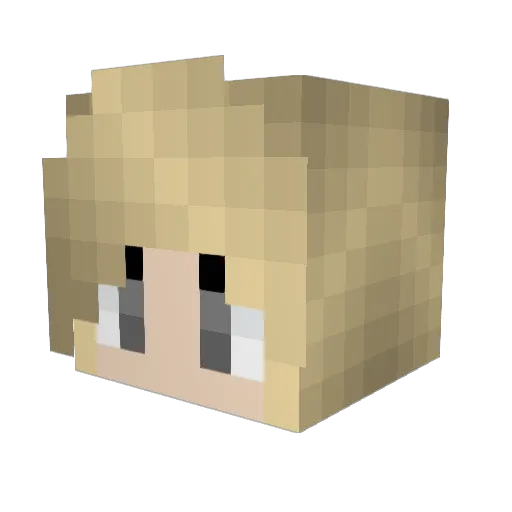 Andersyyy Minecraft avatar head, 3D render
