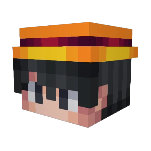 Anderteiker Minecraft avatar head, 3D render