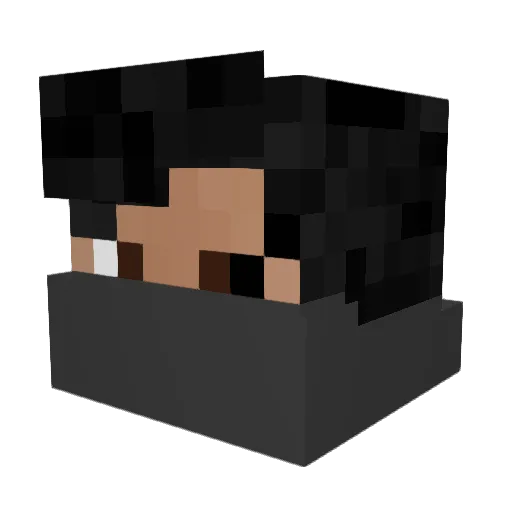Anderwelt Minecraft avatar head, 3D render