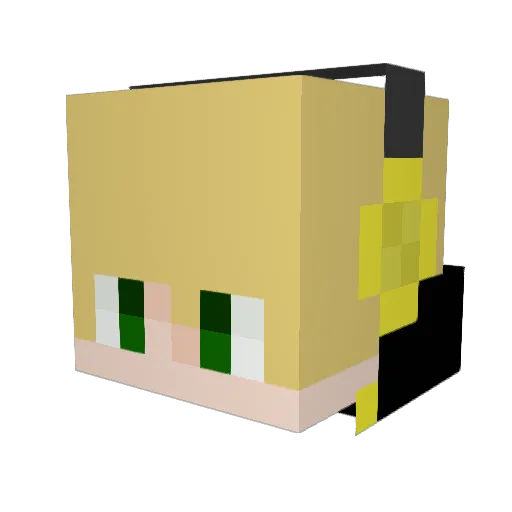 Anderzo Minecraft avatar head, 3D render