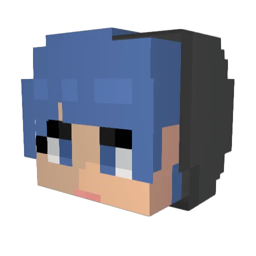 AndesL Minecraft avatar head, 3D render