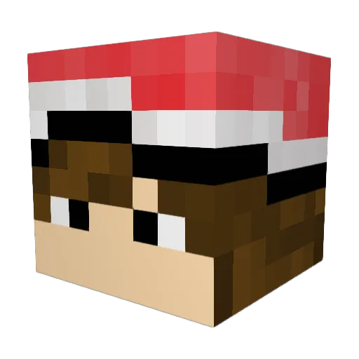 AndeyMan Minecraft avatar head, 3D render