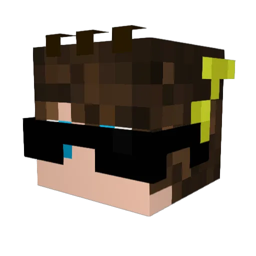 Andgt12 Minecraft avatar head, 3D render