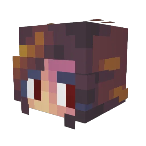 Andi098 Minecraft avatar head, 3D render