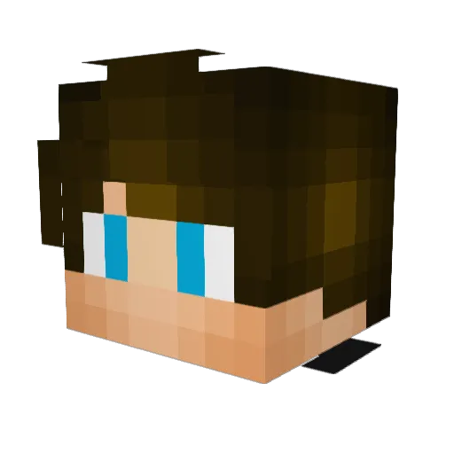 AndiCraft Minecraft avatar head, 3D render