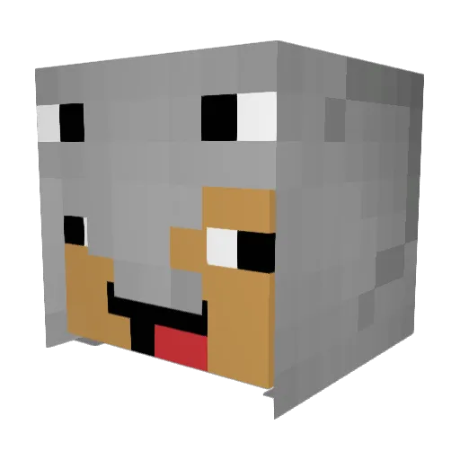 AndiFant Minecraft avatar head, 3D render