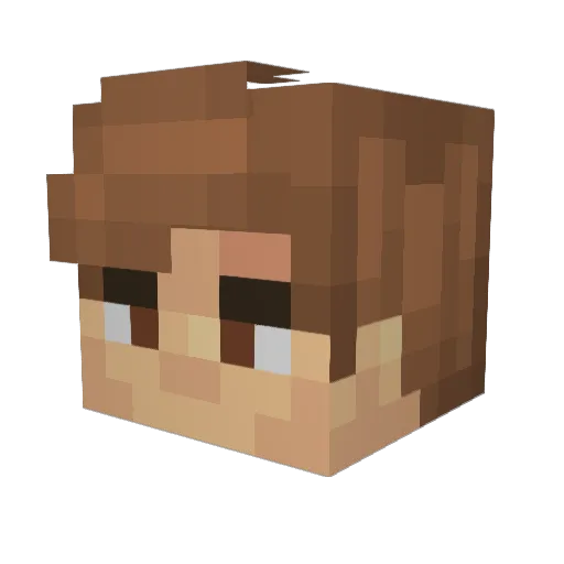 Andi_An Minecraft avatar head, 3D render