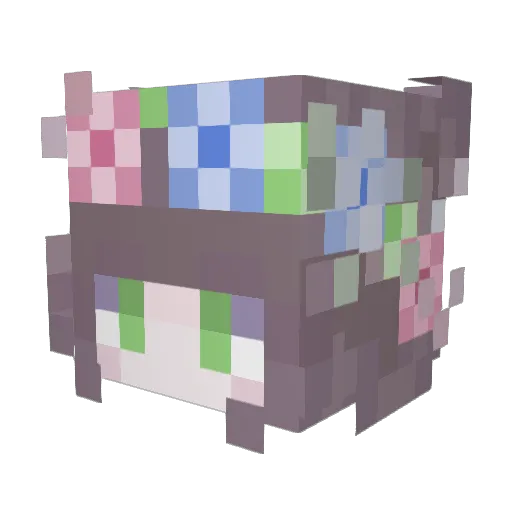 AndieRN Minecraft avatar head, 3D render