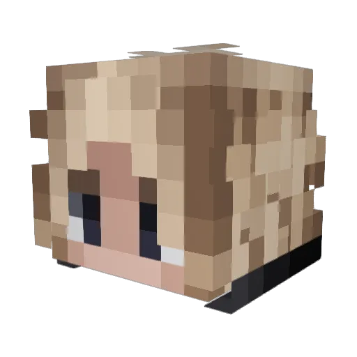 AndiiRLN Minecraft avatar head, 3D render