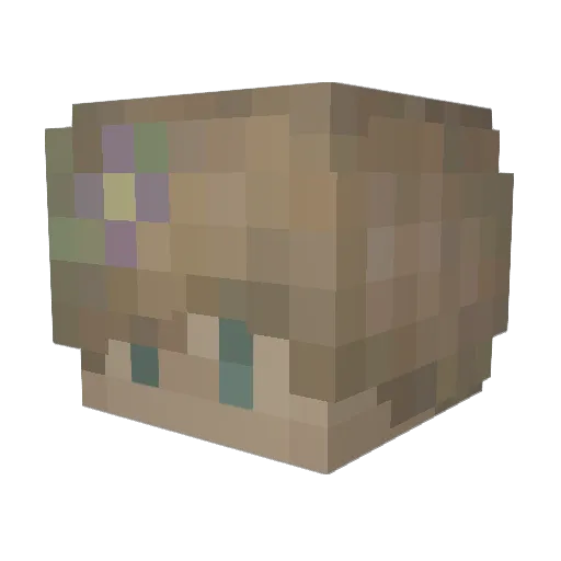 Andija Minecraft avatar head, 3D render