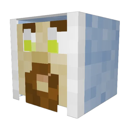 Andikio Minecraft avatar head, 3D render