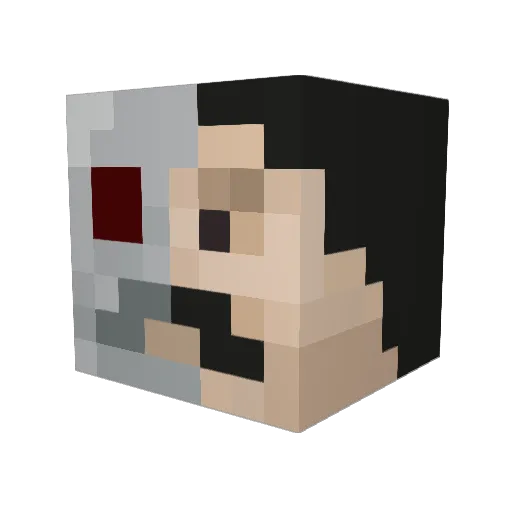 Andikke Minecraft avatar head, 3D render