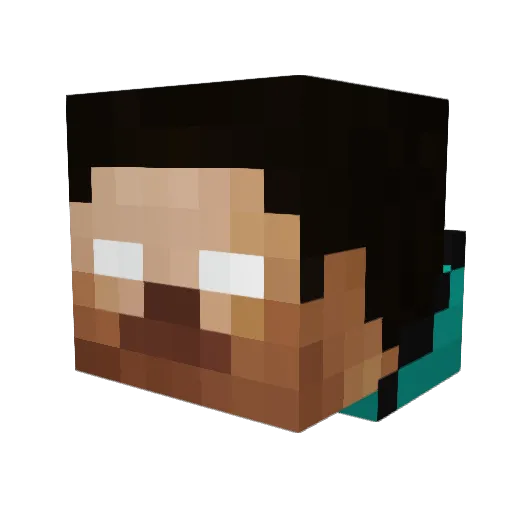 Andiliwey Minecraft avatar head, 3D render