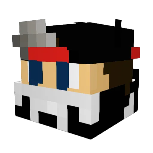 Andion07 Minecraft avatar head, 3D render