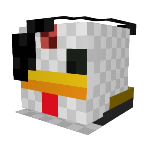 Anditor Minecraft avatar head, 3D render