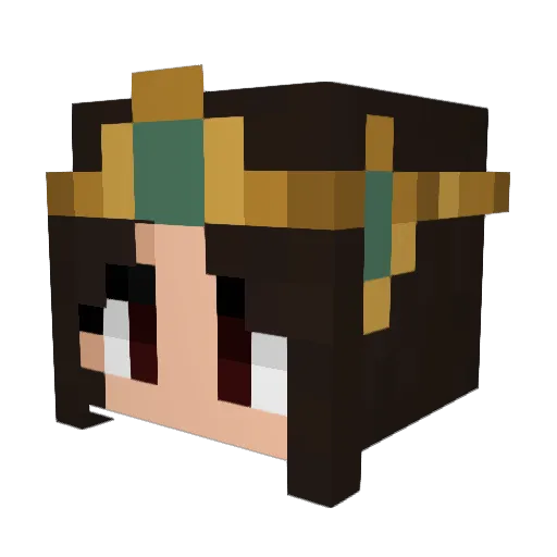 Andivm_ Minecraft avatar head, 3D render