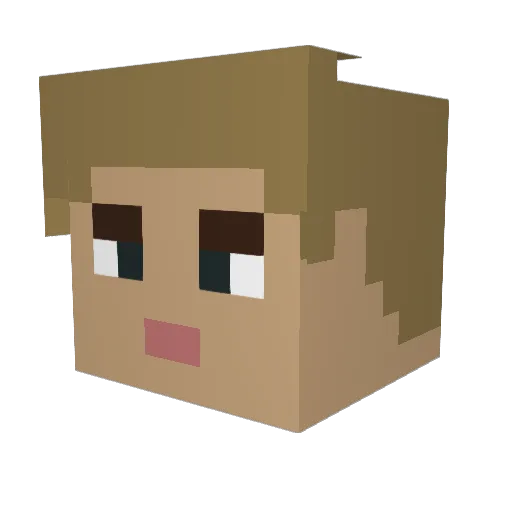 Andj21 Minecraft avatar head, 3D render