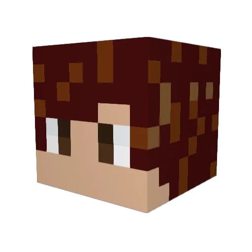 Andknight Minecraft avatar head, 3D render