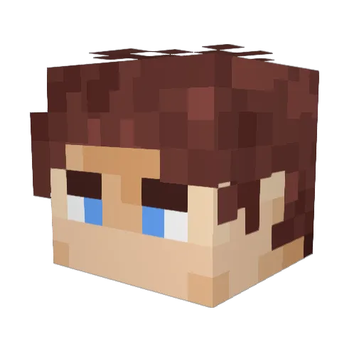 Andmid Minecraft avatar head, 3D render