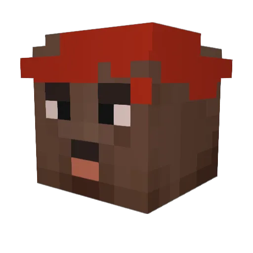 Ando135 Minecraft avatar head, 3D render