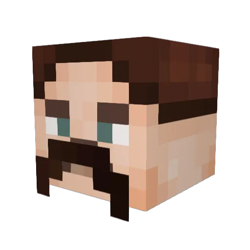 AndoHC Minecraft avatar head, 3D render