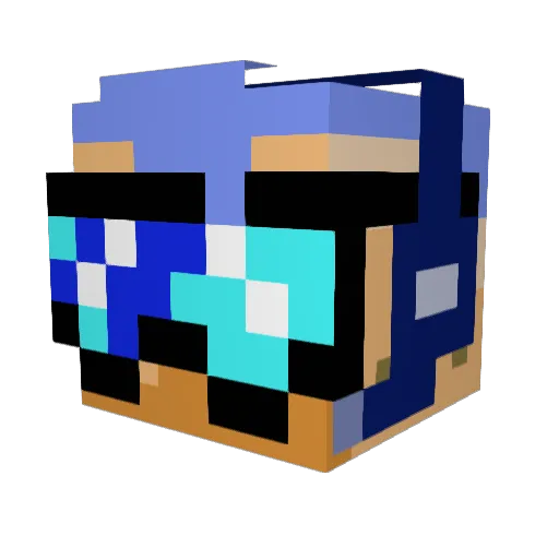 Andoguerr Minecraft avatar head, 3D render
