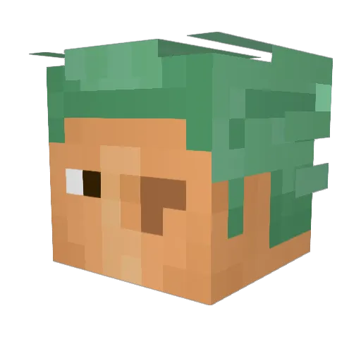 Andom62 Minecraft avatar head, 3D render