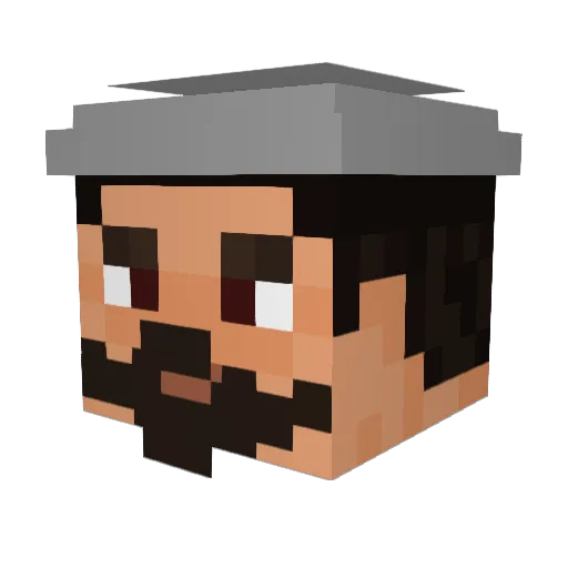 AndoraLaVella Minecraft avatar head, 3D render