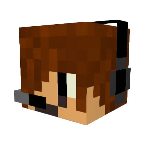 Andorek Minecraft avatar head, 3D render
