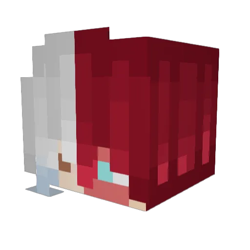Andouis Minecraft avatar head, 3D render