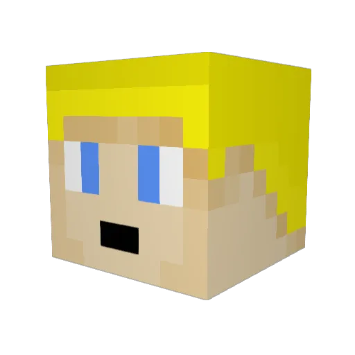 Andozer75 Minecraft avatar head, 3D render