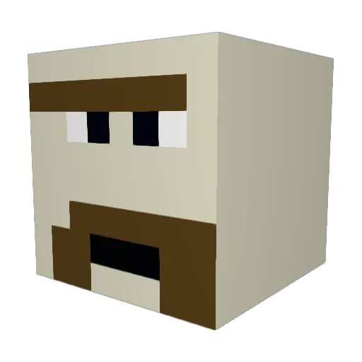 Andr3___ Minecraft avatar head, 3D render