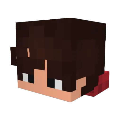 Andr3amp Minecraft avatar head, 3D render