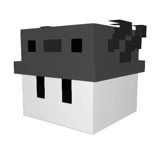 Andradd Minecraft avatar head, 3D render