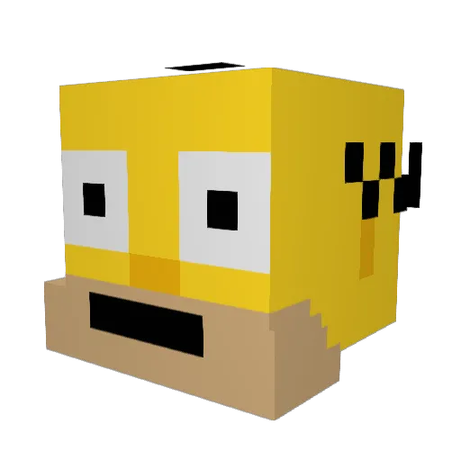 AndradeHF Minecraft avatar head, 3D render