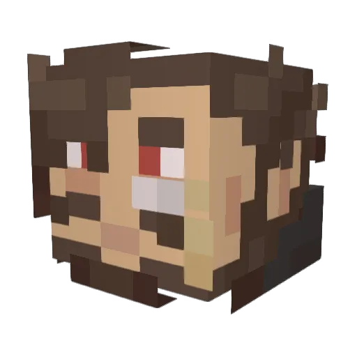 Andradeh Minecraft avatar head, 3D render